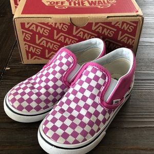 Vans Classic Slip on Pink Checkerboard